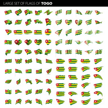 Togo bayrak, vektör çizim