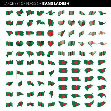 bangladeş bayrağı, vektör illüstrasyonu