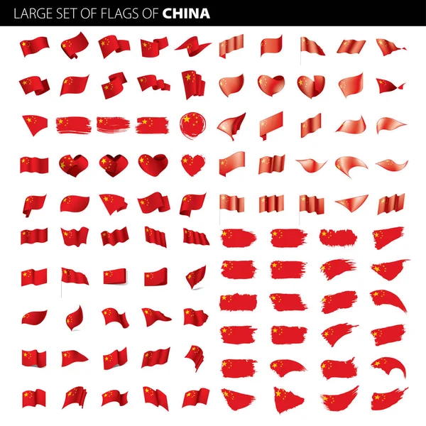 Drapeau de Chine, illustration vectorielle — Image vectorielle