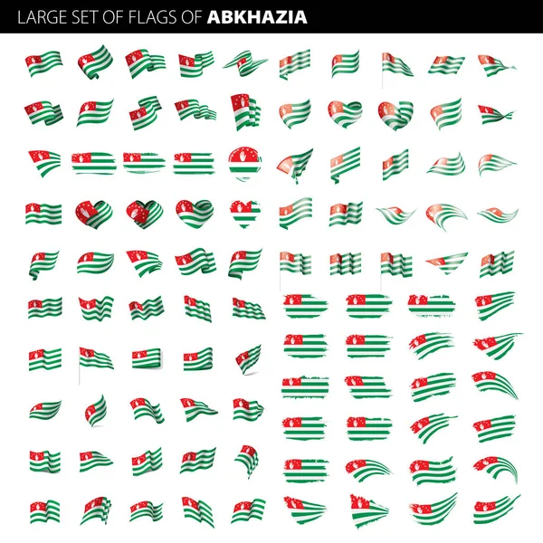 Bandiera Abkhazia, illustrazione vettoriale — Vettoriale Stock