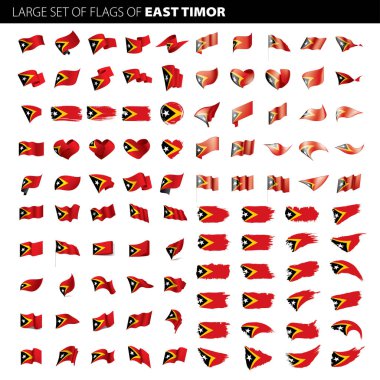Doğu timor bayrağı, vektör çizim