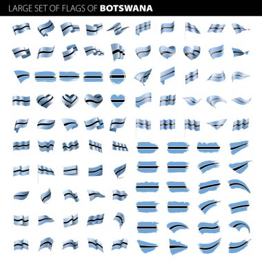 Botsvana bayrağı, vektör çizim