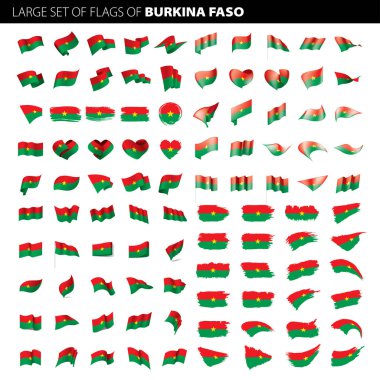 Burkina Faso bayrak, vektör çizim