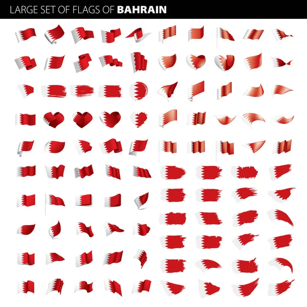 Bahreyn bayrağı, vektör illüstrasyonu — Stok Vektör
