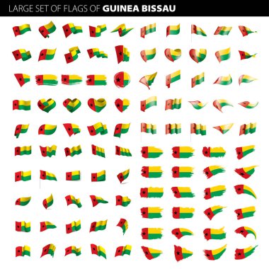 Gine Bissau bayrak, vektör çizim