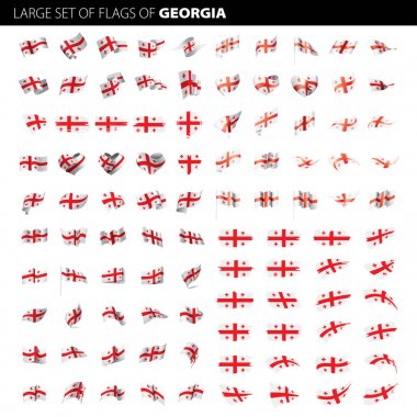 Georgia bayrak, vektör çizim