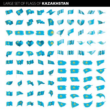 Kazakistan bayrağı, vektör çizim