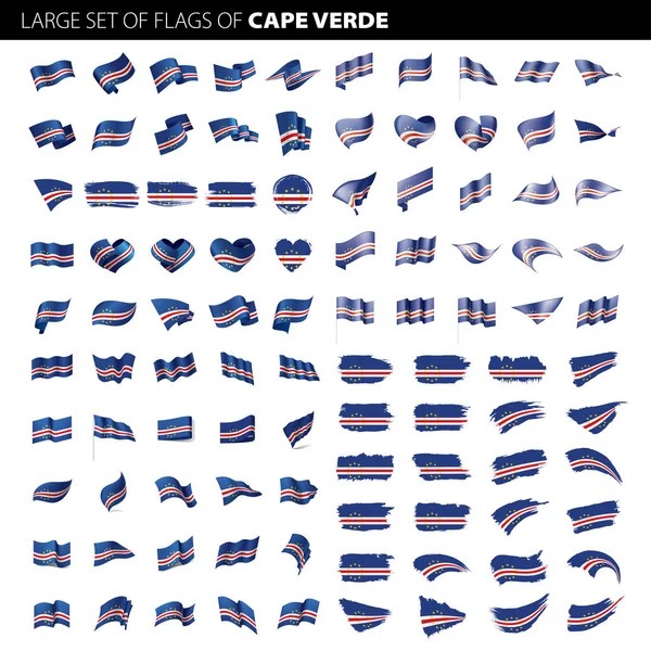 Vlag van Kaapverdië, vectorillustratie — Stockvector