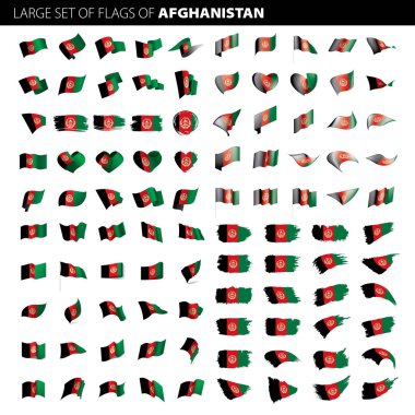 Afganistan bayrağı, vektör çizim