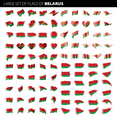 Beyaz Rusya bayrağı, vektör çizim