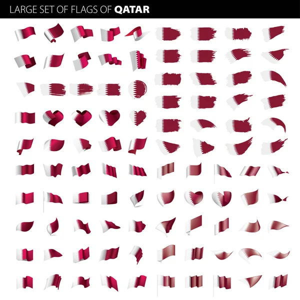 Katar bayrak, vektör çizim — Stok Vektör