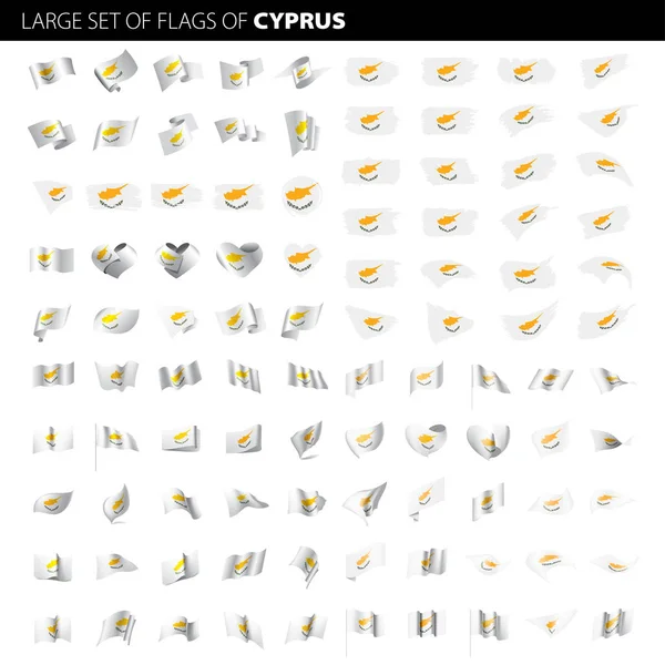 Cipro bandiera, illustrazione vettoriale — Vettoriale Stock
