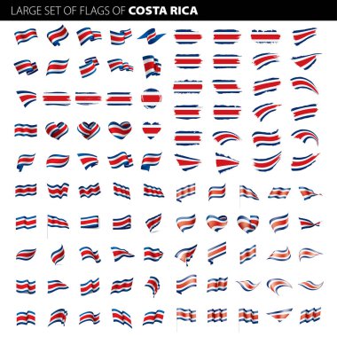 costa rica bayrağı, vektör illüstrasyonu