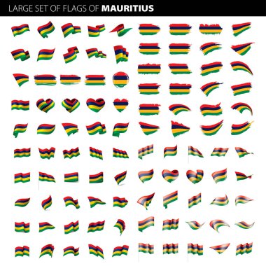 Mauritius bayrak, vektör çizim