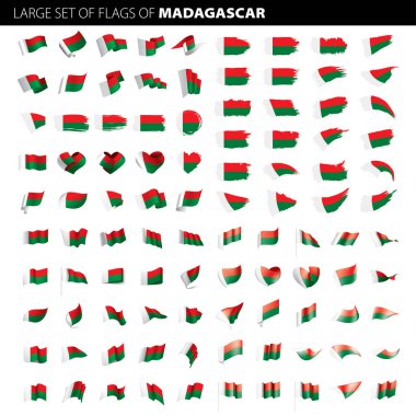 Madagaskar bayrağı, vektör çizim