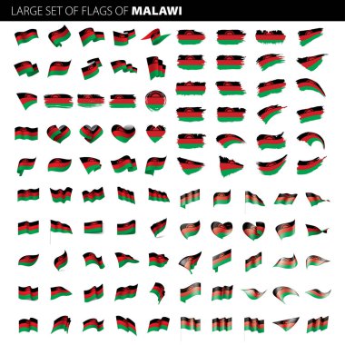 Malavi bayrak, vektör çizim