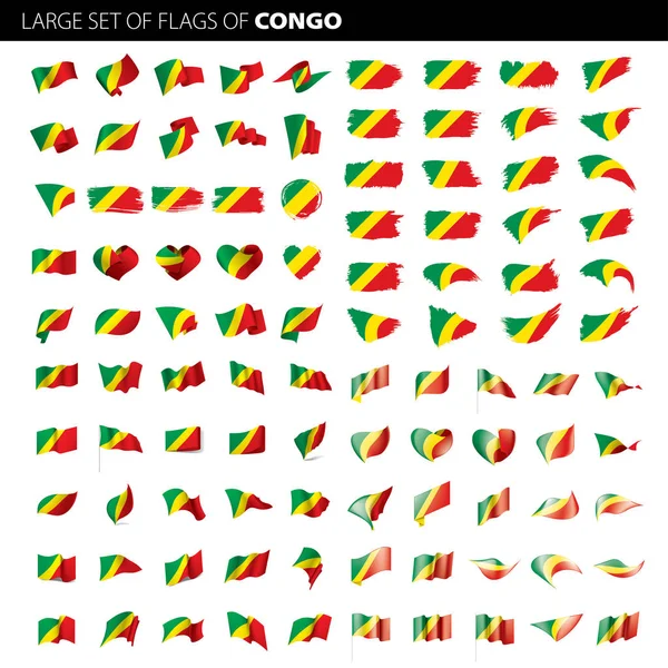 Kongo flagga, vektorillustration — Stock vektor