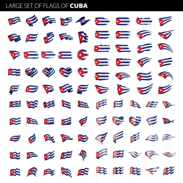 Bandeira de Cuba, ilustração vetorial — Vetor de Stock