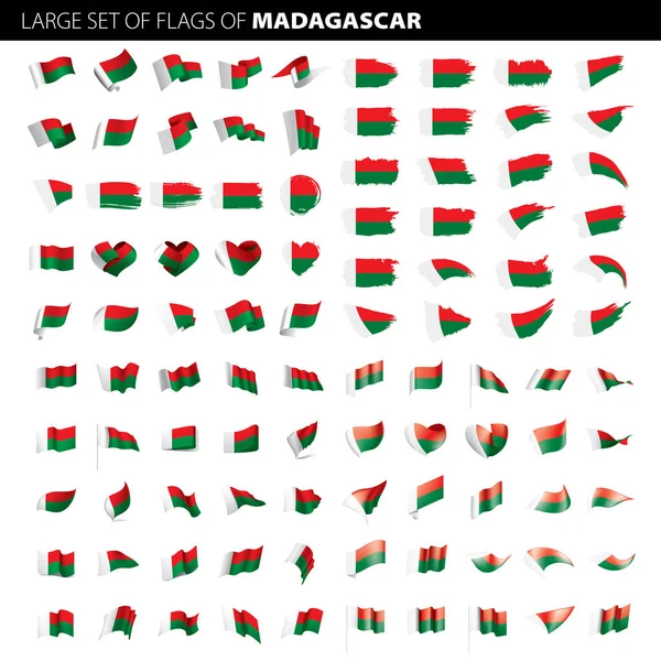 Madagaskar bayrağı, vektör çizim