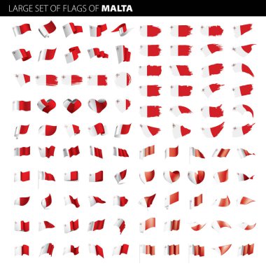 Malta bayrağı, vektör çizim