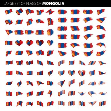 Moğolistan bayrağı, vektör çizim