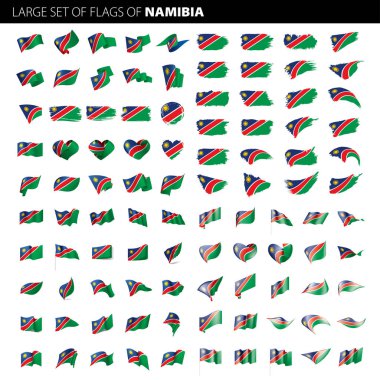 Namibya bayrak, vektör çizim