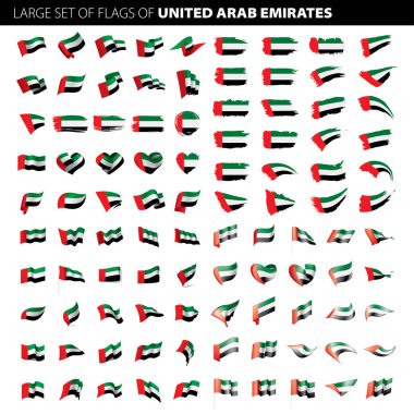 Birleşik Arap Emirlikleri bayrağı, vektör çizim