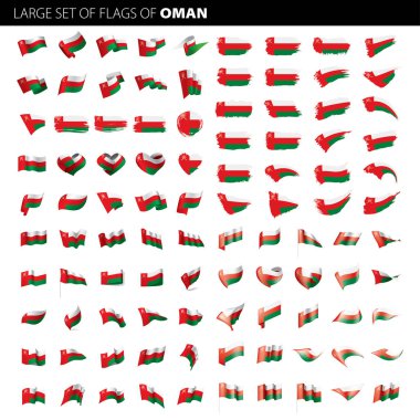 Umman bayrağı, vektör çizim