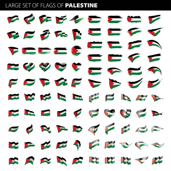 Bandera de Palestina, vector de ilustración — Vector de stock