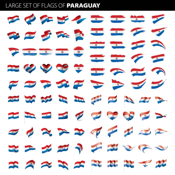Paraguay bayrak, vektör çizim