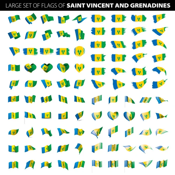 Saint Vincent ve Grenadines bayrağı — Stok Vektör