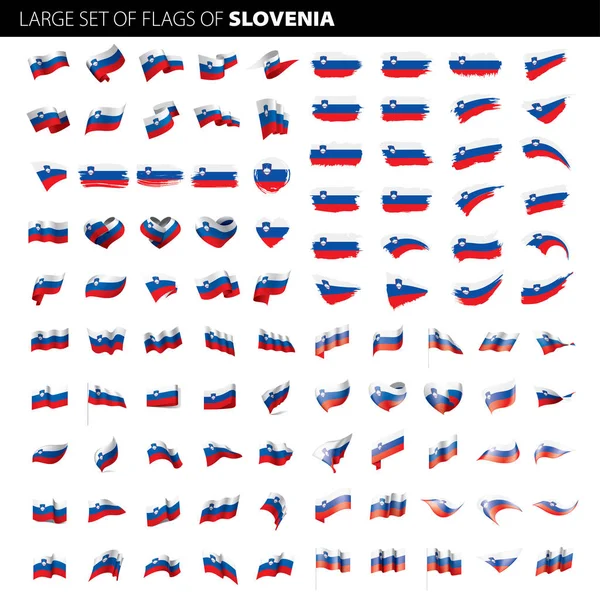Eslovénia bandeira, ilustração vetorial —  Vetores de Stock
