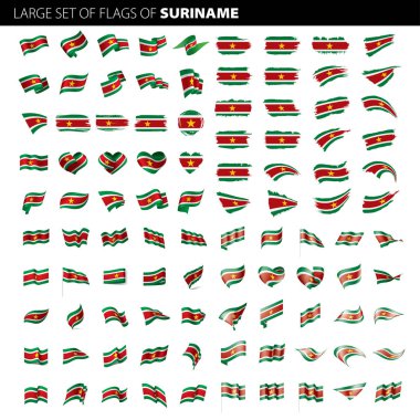 Surinam bayrak, vektör çizim