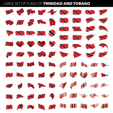 Trinidad ve tobago bayrak, vektör çizim