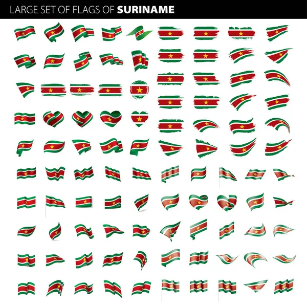 Surinam bayrak, vektör çizim