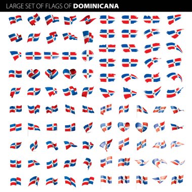 Dominicana bayrağı, vektör çizim