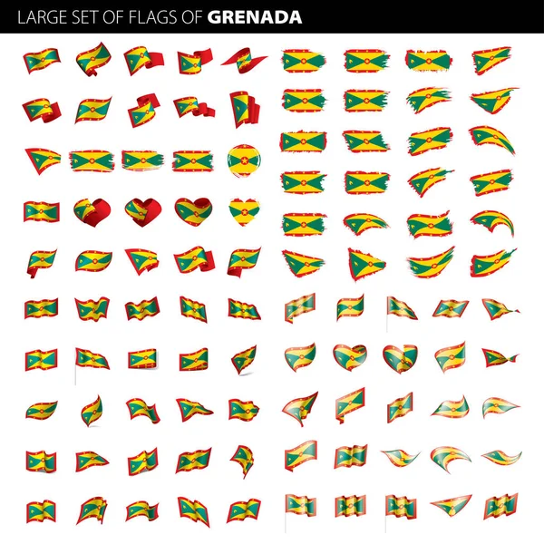 Grenada flagga, vektorillustration — Stock vektor