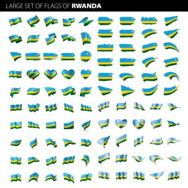 Ruanda bayrak, vektör çizim