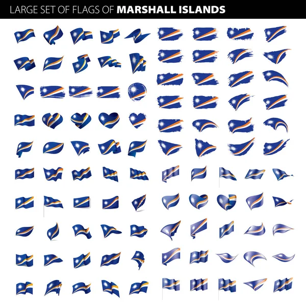 Pabellón de las islas marshall, ilustración vectorial — Vector de stock
