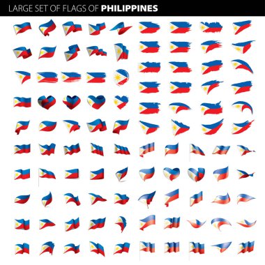 Filipinler bayrağı, vektör çizim