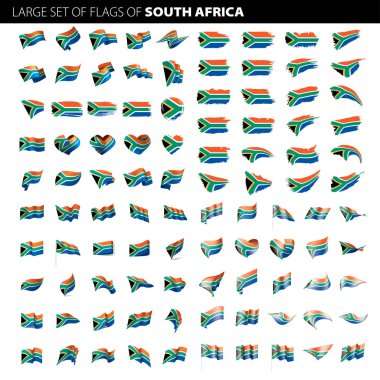 Güney Afrika bayrak, vektör çizim