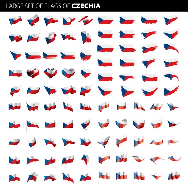 Bandera de Chequia, ilustración vectorial — Vector de stock