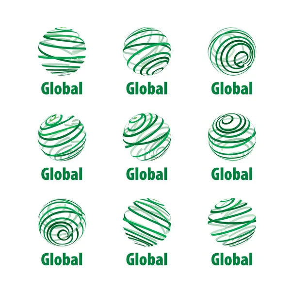 Vetor logotipo globo — Vetor de Stock