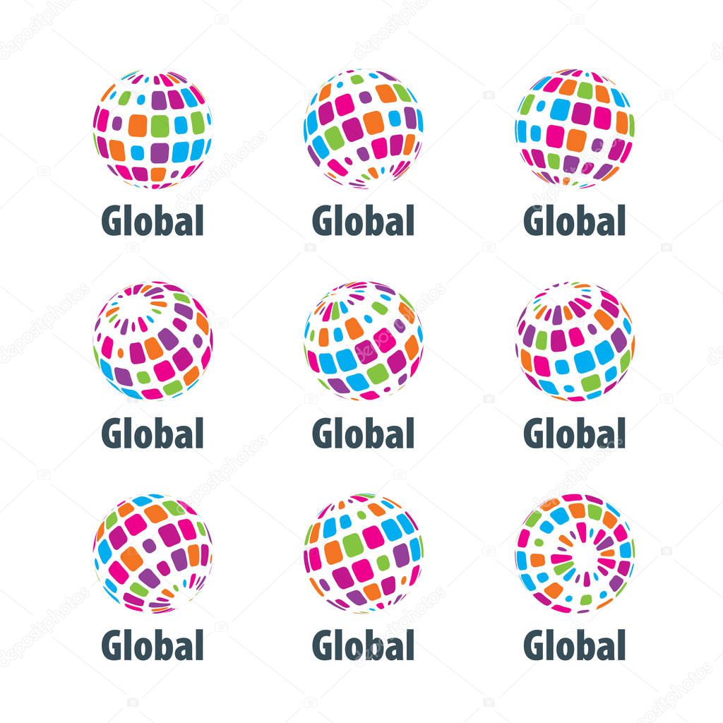 vector logo globe