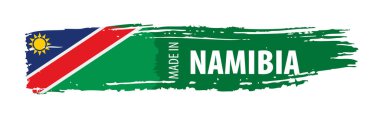 Namibya bayrak, beyaz bir arka plan üzerinde vektör çizim