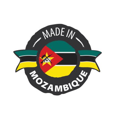 Mozambik bayrak, beyaz bir arka plan üzerinde vektör çizim