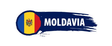 Moldova bayrağı, beyaz bir arka plan üzerinde vektör çizim