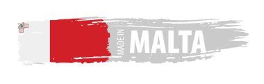 Malta bayrağı, beyaz bir arka plan üzerinde vektör çizim