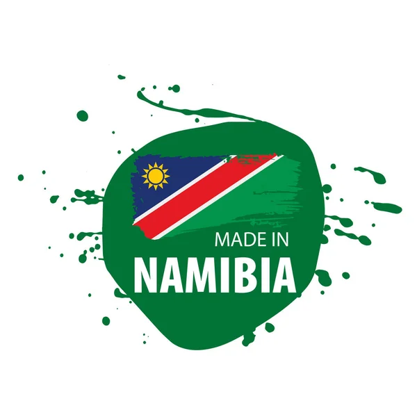 Bandera de Namibia, ilustración vectorial sobre fondo blanco — Archivo Imágenes Vectoriales