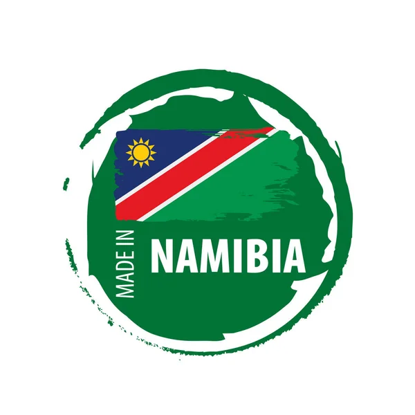 Bandera de Namibia, ilustración vectorial sobre fondo blanco — Archivo Imágenes Vectoriales